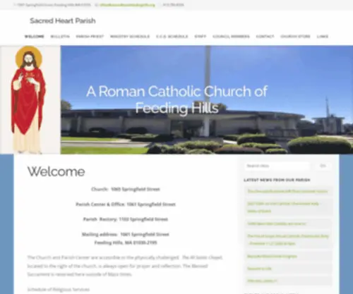 Sacredheartfeedinghills.org(A Roman Catholic Church of Feeding Hills) Screenshot