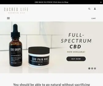 Sacredlifeoils.com(Create an Ecommerce Website and Sell Online) Screenshot