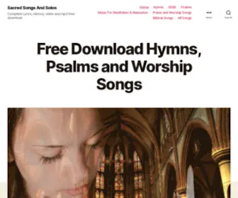 Sacredsongsandsolos.com(Free Download Hymns) Screenshot