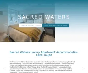 Sacredwaters.co.nz(Sacred Waters Luxury Apartment Accommodation Lake Taupo) Screenshot