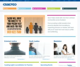 Sacro.org.uk(Safeguarding Communities) Screenshot