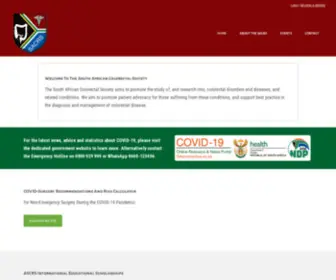 Sacrs.co.za(The South African Colorectal Society) Screenshot