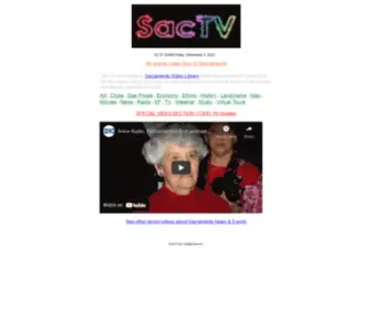 Sactv.com(Video History of Sacramento Culture and Media) Screenshot