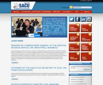 Sacu.int(The SACU Website) Screenshot