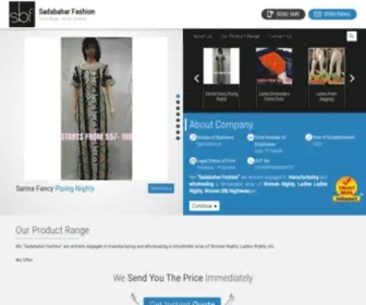 Sadabaharfashion.com(Sadabahar Fashion) Screenshot