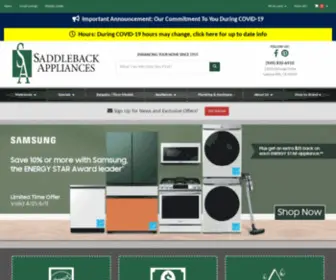 Saddlebackappliances.com(Appliances Orange County) Screenshot