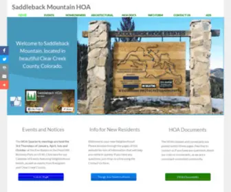 Saddlebackhoa.com(Saddleback Mountain Homeowners Association on Floyd Hill) Screenshot