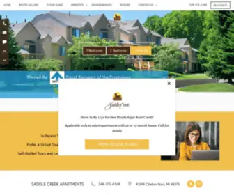 Saddlecreekapts.net(Novi, MI Apartments near Northville) Screenshot