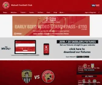 Saddlers.co.uk(Walsall FC) Screenshot
