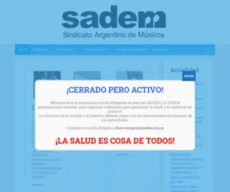 Sadem.org.ar(Sindicato Argentino de Músicos) Screenshot