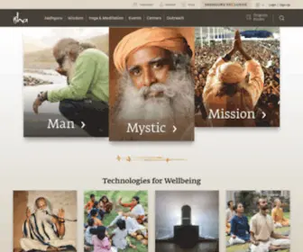 Sadhguru.org(Isha Foundation) Screenshot