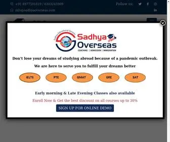 Sadhyaoverseas.com(Sadhya Educational Services) Screenshot