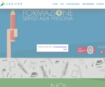 Sadifor.it(Qualifica professionele Operatore Educativo per l'Autonomia e la comunicazione) Screenshot