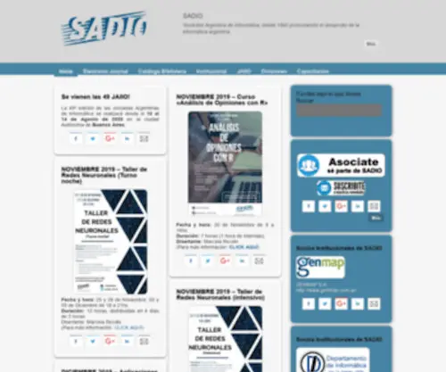 Sadio.org.ar(Sociedad Argentina de Informática) Screenshot