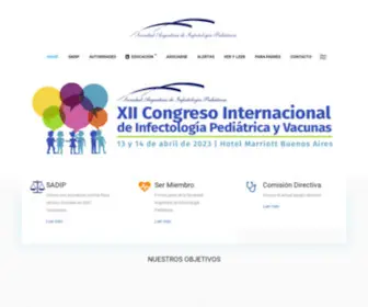 Sadip.org.ar(Sociedad Argentina de Infectología Pediátrica) Screenshot