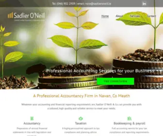 Sadlieroneill.ie(A Professional Accountancy Firm in Navan) Screenshot