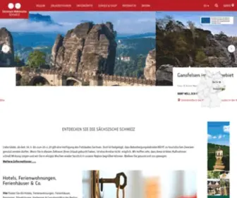 Saechsische-SChweiz.de(➤ ➤ Offizielles Tourismusportal Elbsandsteingebirge) Screenshot