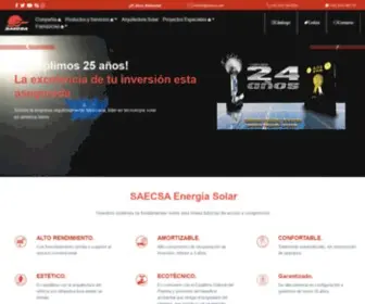 Saecsa.com(SAECSA Fabricante Lider de Tecnologia Solar en Latinoamérica) Screenshot