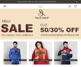 SaeedajMalStores.com(Saeed Ajmal Official Online Store) Screenshot