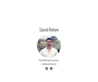 Saeedrohani.com(Saeed Rohani) Screenshot