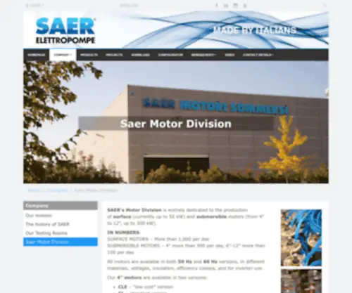 Saersubmotors.com(Borehole pumps) Screenshot