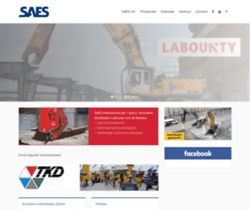 Saes.nl(Uw partner in hydraulische aanbouwdelen) Screenshot