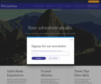 Saexpeditions.com(SA Expeditions) Screenshot