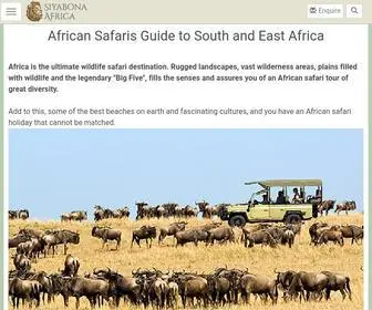 Safari.co.za(African Safari Tours and Trips) Screenshot