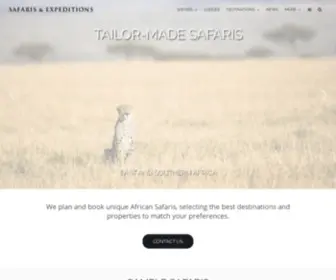 Safarisandexpeditions.com(Safari specialists creating experiences to East and Southern Africa) Screenshot