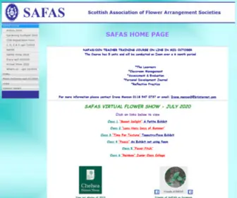 Safas.org.uk(Scottish Association of Flower Arrangement Societies) Screenshot