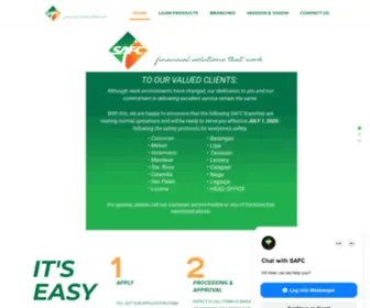 Safc.com.ph(LOAN SERVICES) Screenshot