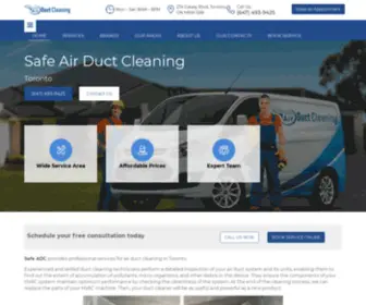 Safeairductcleaning.com(Air Duct Cleaning Toronto) Screenshot