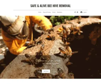 Safealivebeehive.com(Safe & Alive Bee Hive Removal) Screenshot