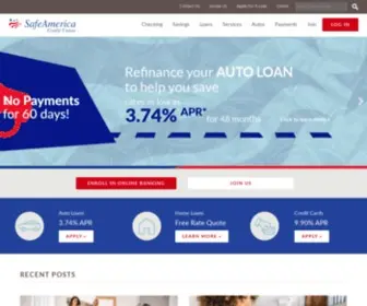 Safeamerica.com(Safeamerica credit union) Screenshot