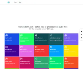 Safeaudiokit.com(Our audio file editor tool) Screenshot