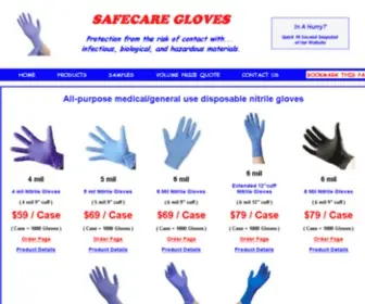 Safecare-Gloves.com(Wholesale Nitrile Gloves) Screenshot