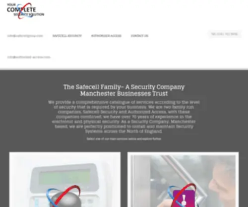 Safecellgroup.com(Security Company Manchester Trusts) Screenshot