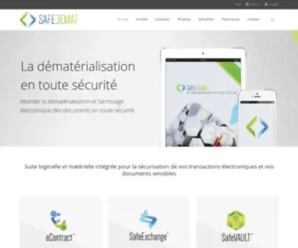 Safedemat.com(SafeDEMAT opère dans le domaine de la confiance numérique. L’essence de sa création étant) Screenshot
