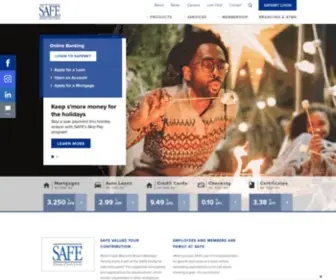 Safefed.org(SAFE Federal Credit Union in South Carolina) Screenshot