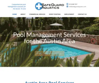 Safeguardaquatics.com(Professional Pool Management) Screenshot