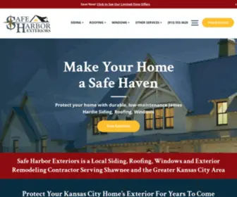 Safeharborroofing.com(Safe Harbor Roofing & Siding) Screenshot