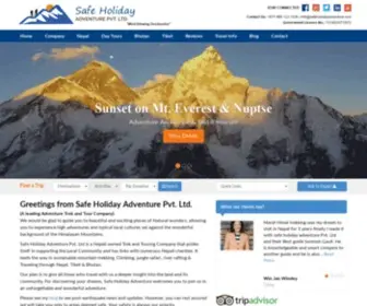 Safeholidayadventure.com(Safe Holiday Adventure Pvt. Ltd) Screenshot