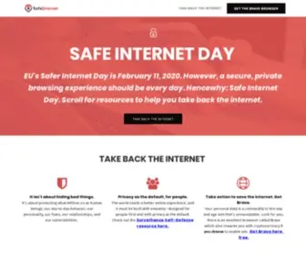 Safeinternetday.org(Take Back the Internet) Screenshot