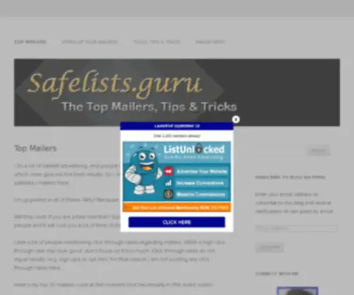 Safelists.guru(The Best Mailers) Screenshot