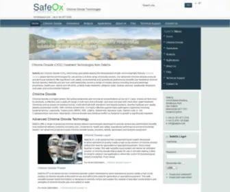 Safeox.com(Chlorine Dioxide (ClO2) Treatment Technologies from SafeOx) Screenshot