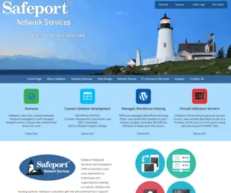 Safeport.com(Safeport, the best web hosting solution for businesses or individuals seeking reliable, affordable, one-stop-shop hosting, email, and domain solutions) Screenshot