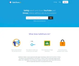 Safeshare.tv(The safest way to share YouTube and Vimeo videos) Screenshot