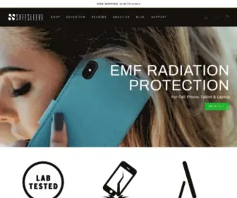 Safesleevecases.com(EMF Protection) Screenshot