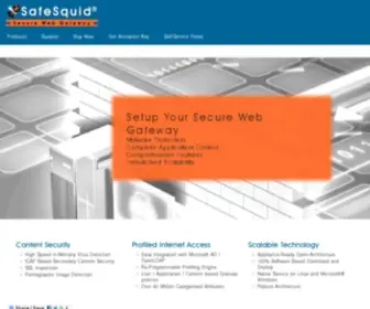 Safesquid.com(Immunize your enterprise against Data Leakage) Screenshot