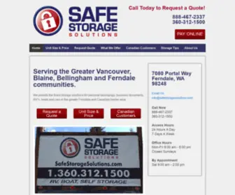 Safestoragesolutions.com(Safe Storage Solutions) Screenshot